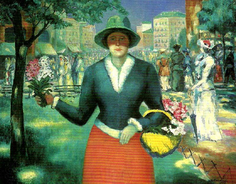 Kazimir Malevich flower girl France oil painting art